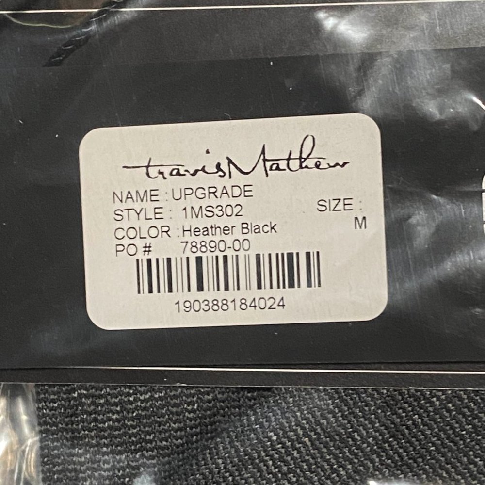 Travis Mathew Men's Golf Polo UPGRADE Heather Black - Picture 3 of 5